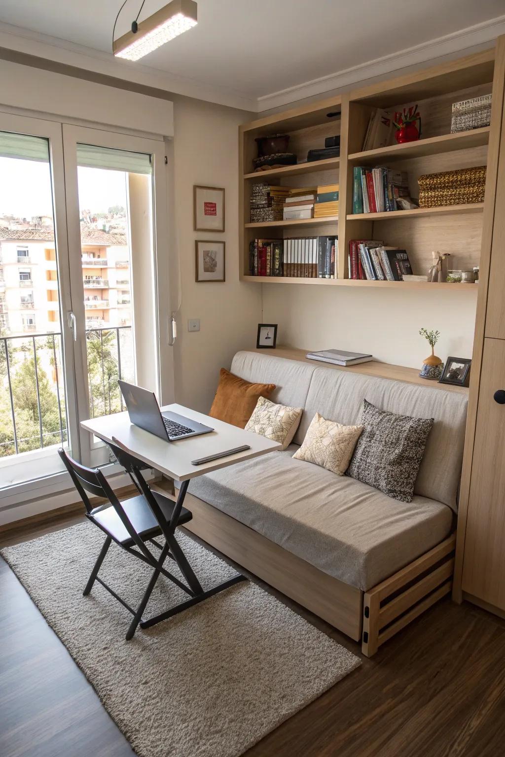 Furniture that does more is essential in small apartments.