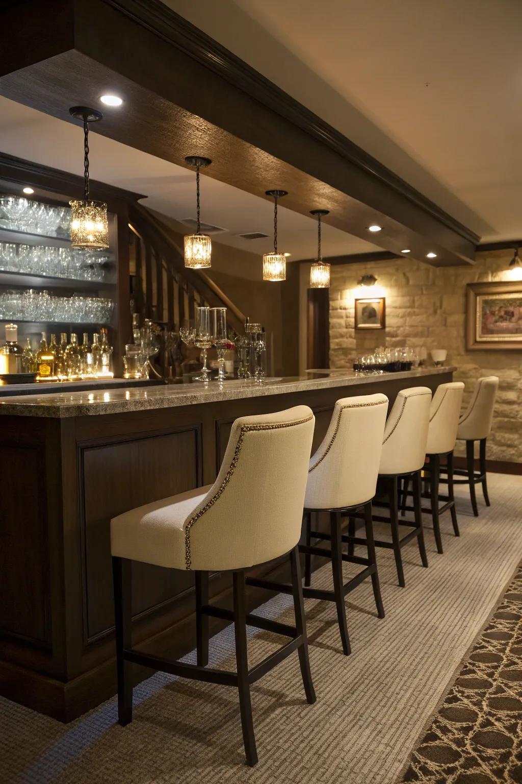 Transform your entertaining area with an elegant home bar.