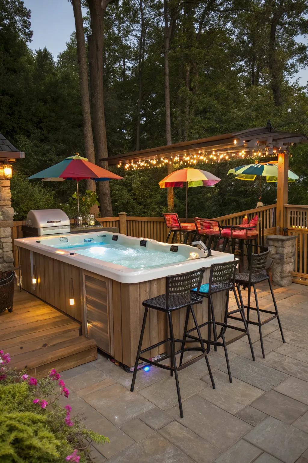 A swim-up bar transforms your backyard into the ultimate social destination.