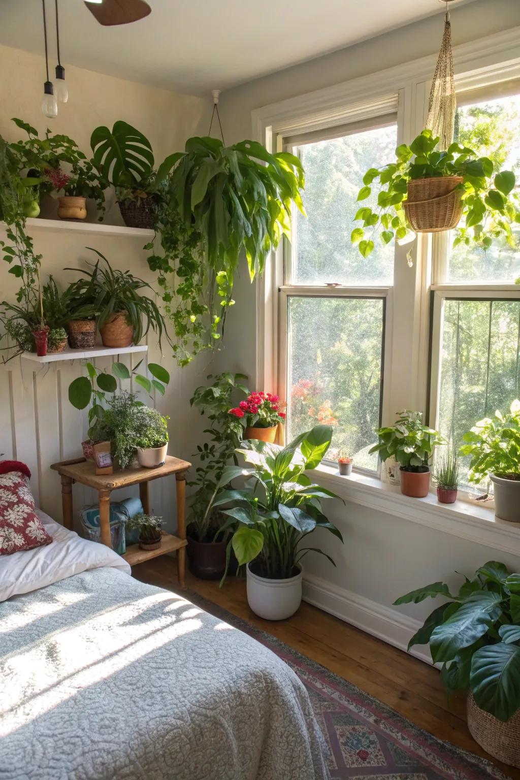 Lush plants bring the refreshing beauty of nature indoors.