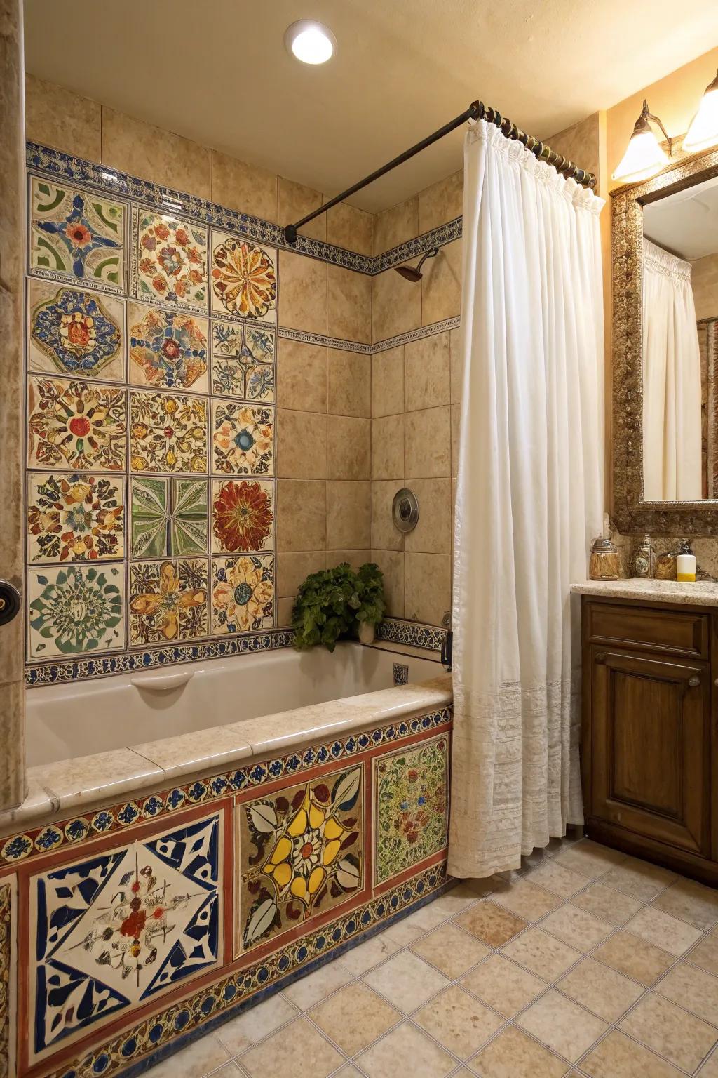 Enhance your area with exquisite and elaborate tile designs.