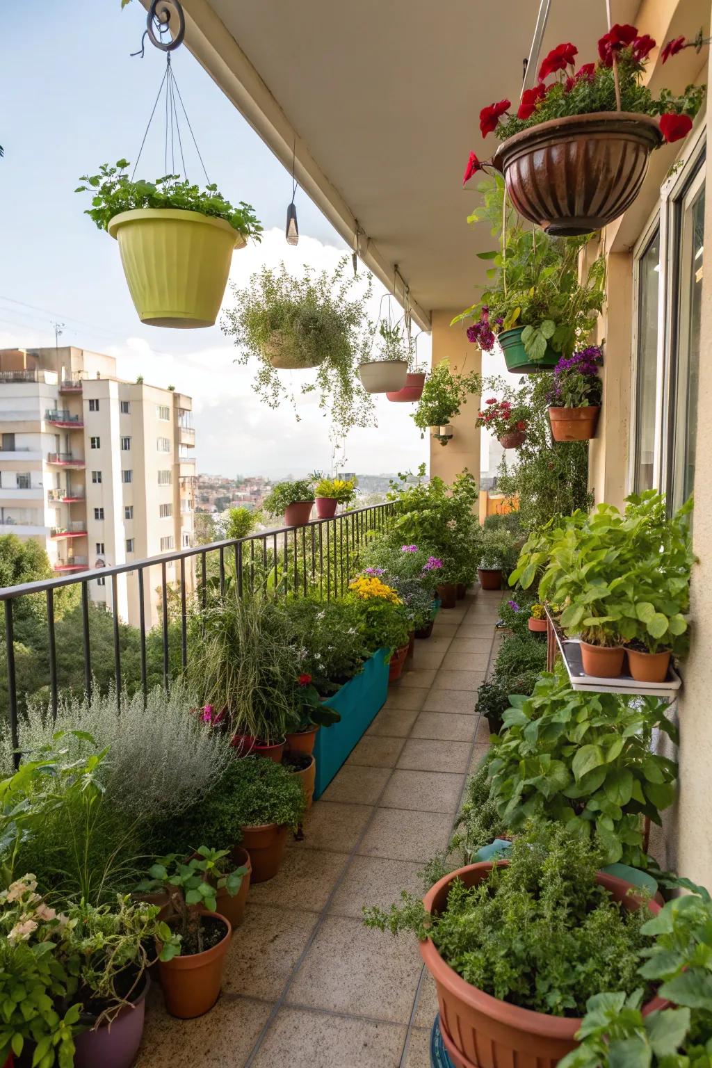Potted greenery enlivens your patio with freshness and natural charm.