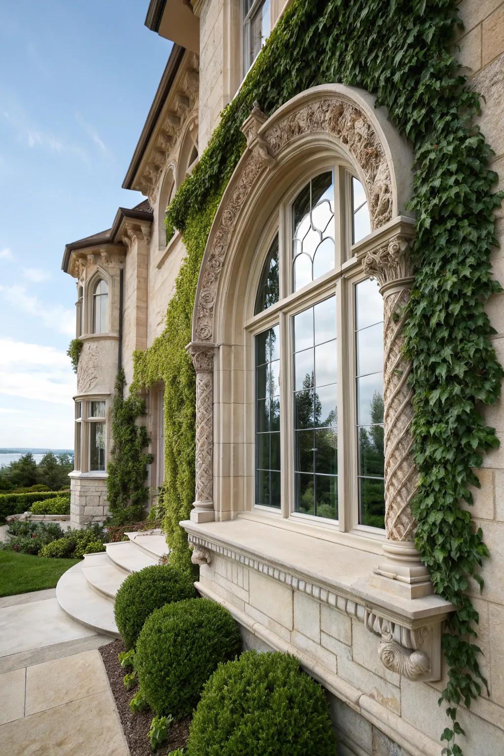 Rock borders deliver a majestic and timeless feel to any house.