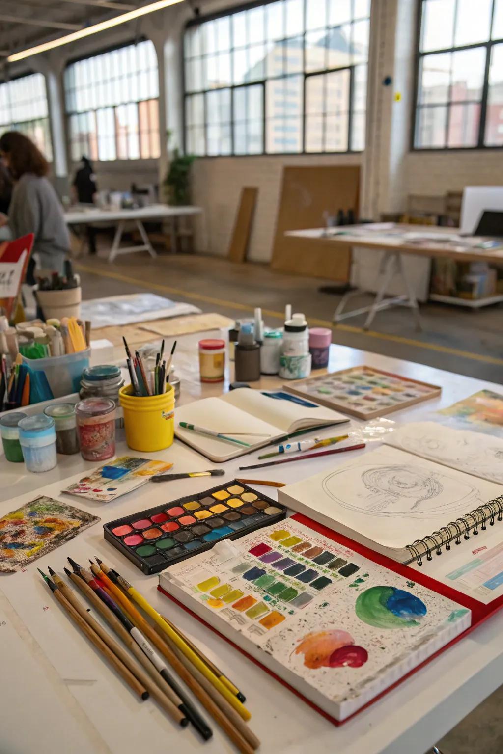 A surface poised for your upcoming masterpiece.