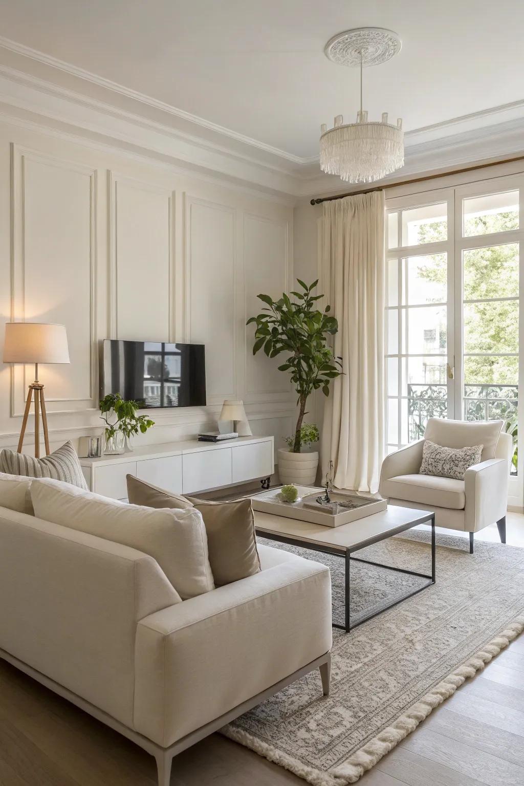 A minimalist living area showcasing the elegance of plainness.