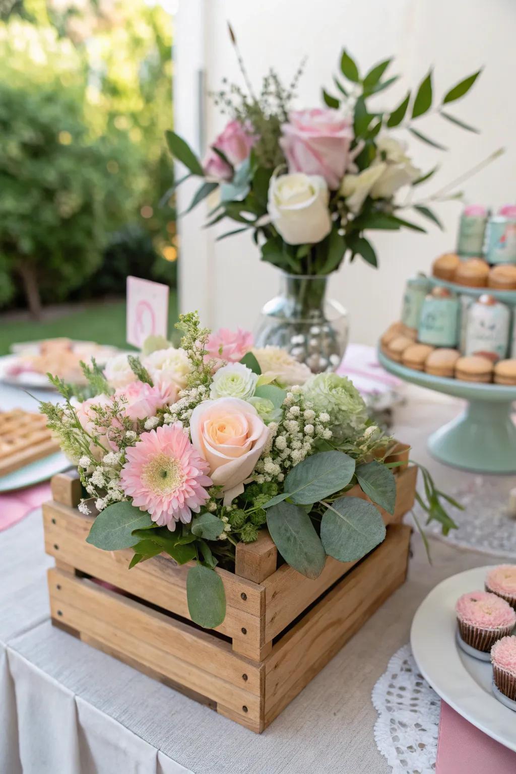 Down-to-earth allure with floral touches for a cozy setting