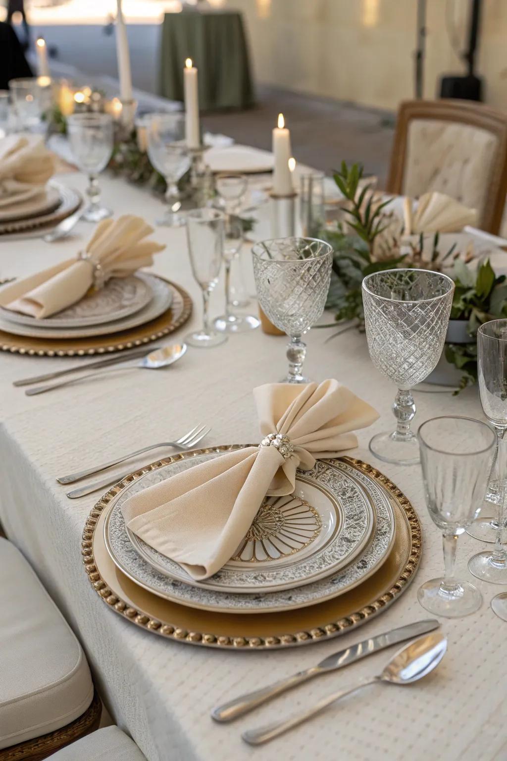 A table setting that radiates refinement and sophistication.