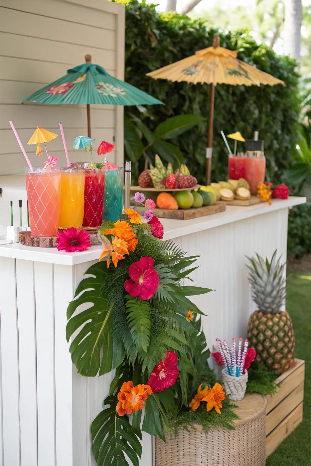 A themed cocktail station guarantees a memorable experience at any celebration.