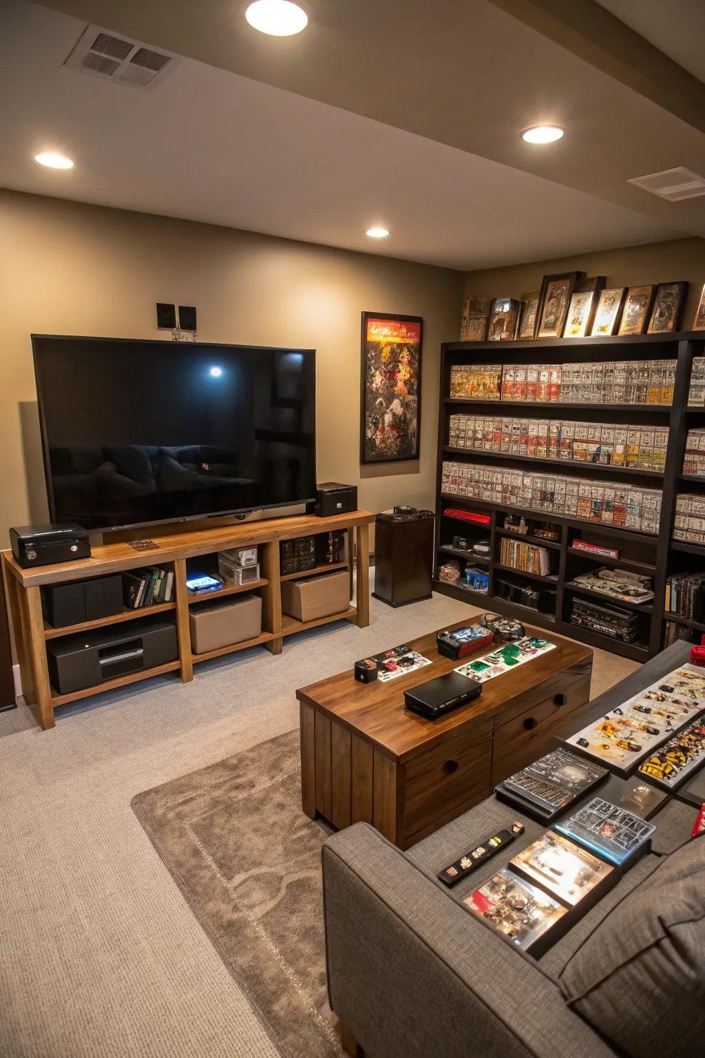 Level up your leisure time with a dedicated gaming area.