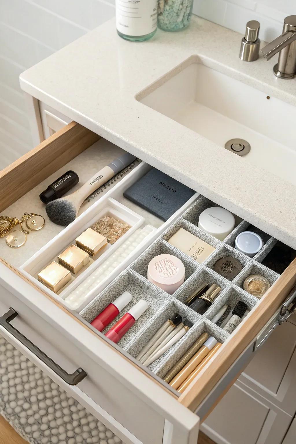 Custom inserts offer a bespoke solution for drawer organization.