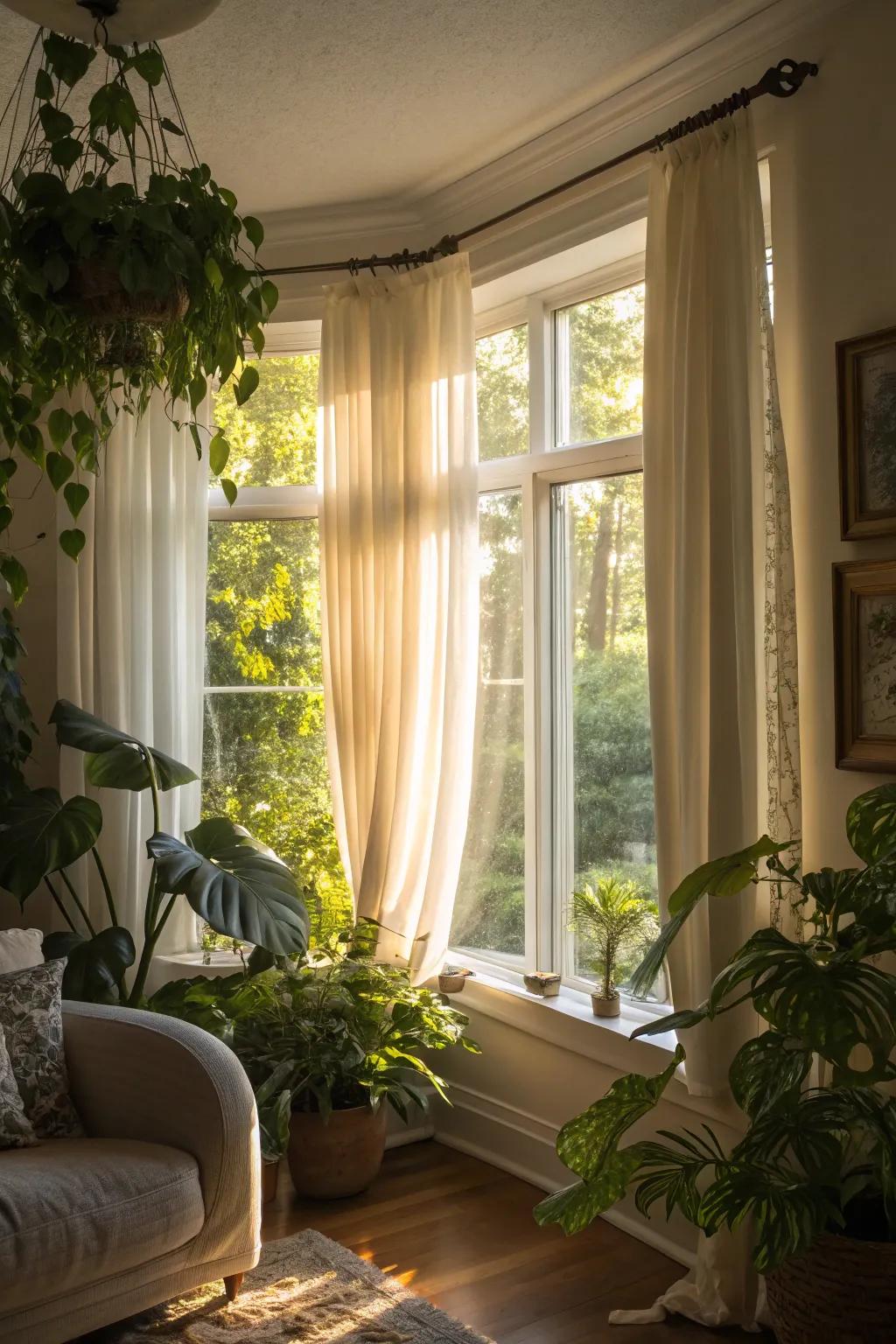 Let the sun's rays stream into your space with minimal window adornments.