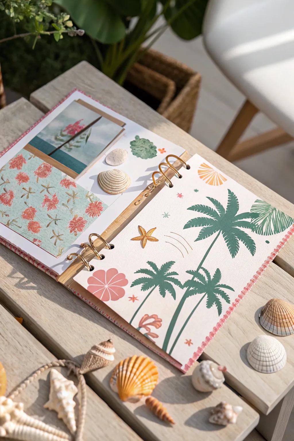 Feel the essence of Isle Inspirations through unique details in your scrapbook.