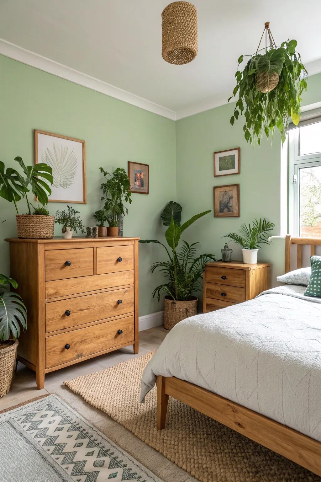 Celebrate nature with rejuvenating light green tones.