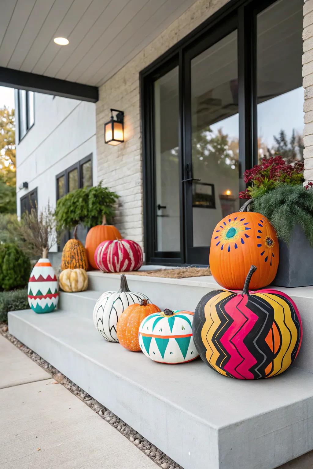 Transform your pumpkins into works of abstract art.