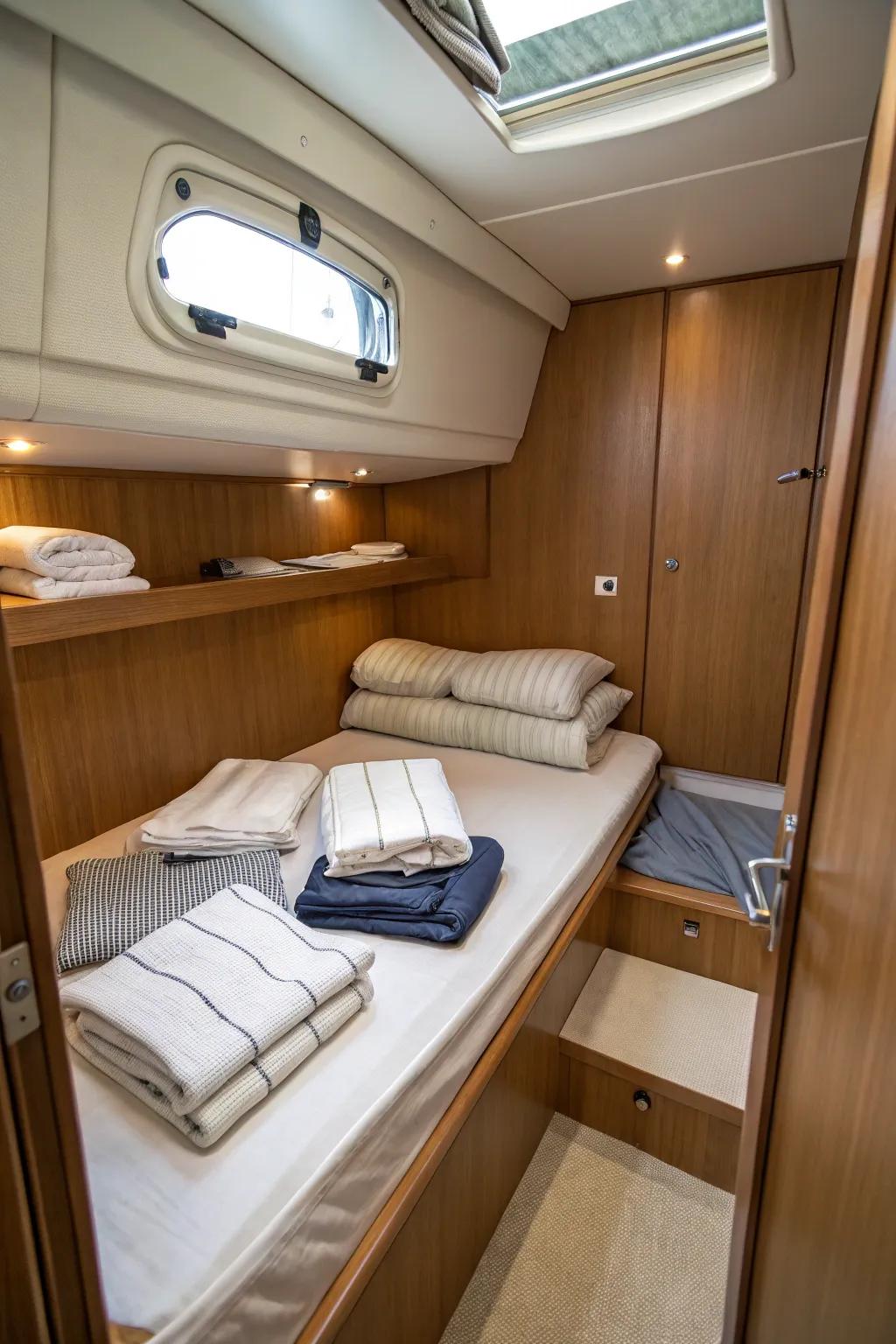 Small yet comfortable bedding options for limited areas.