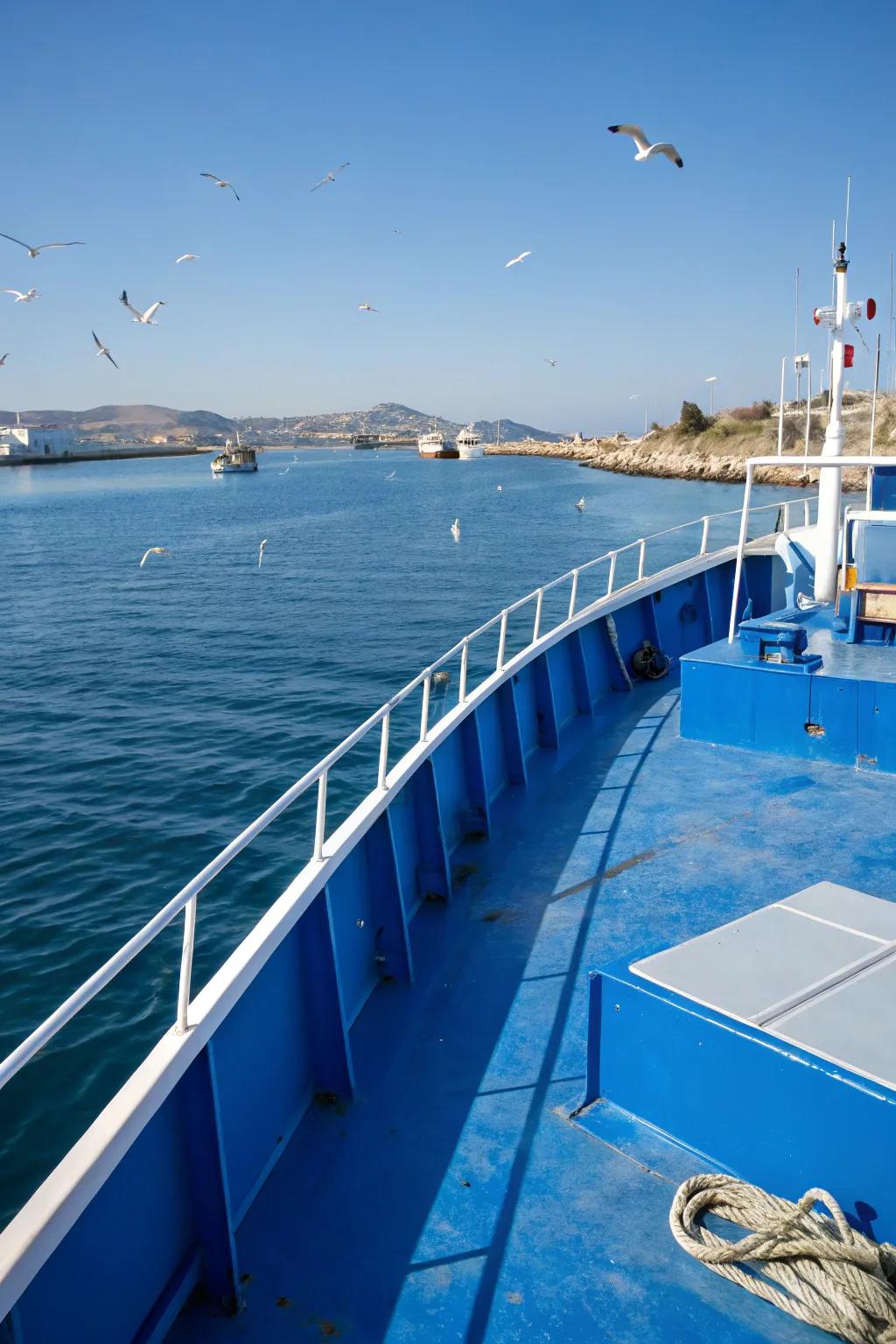 Nautical blue introduces a serene and fashionable element.