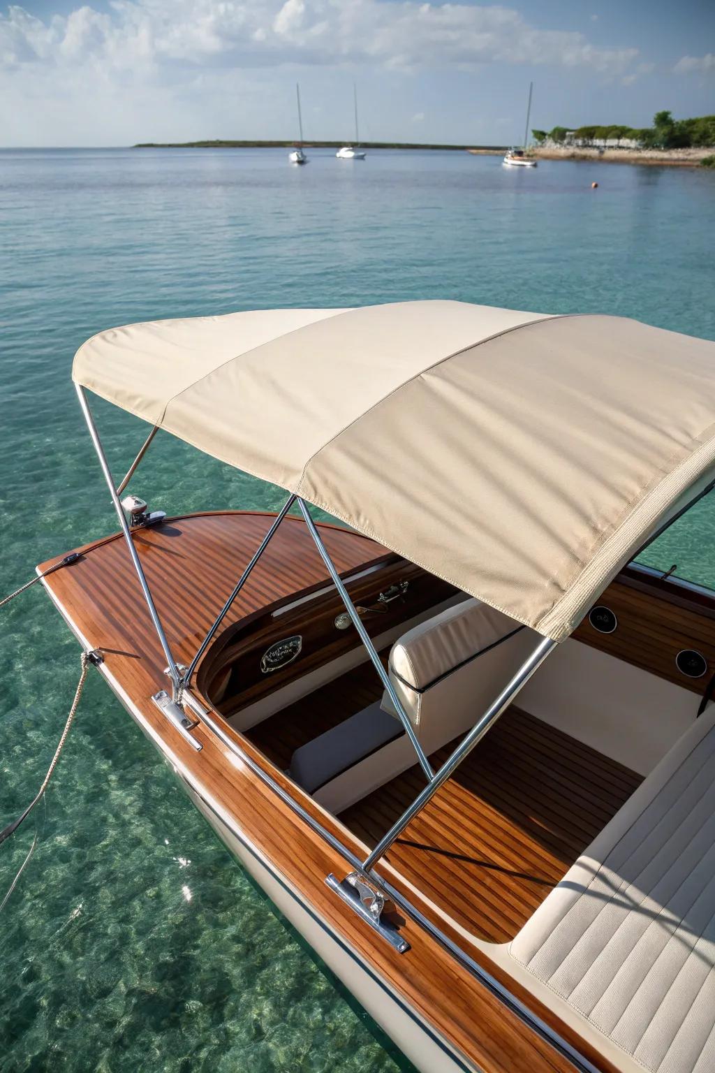 Upgrade your boat with a custom Bimini top - where craftsmanship and comfort collide.