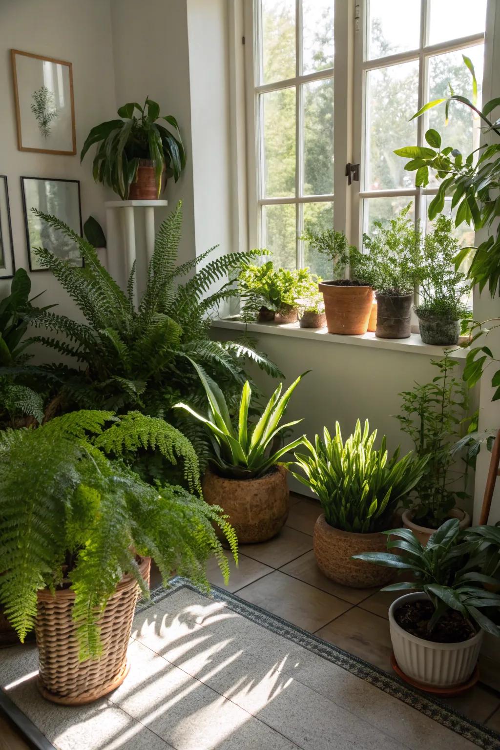 Invite the outdoors inside with an exuberant collection of indoor plants.