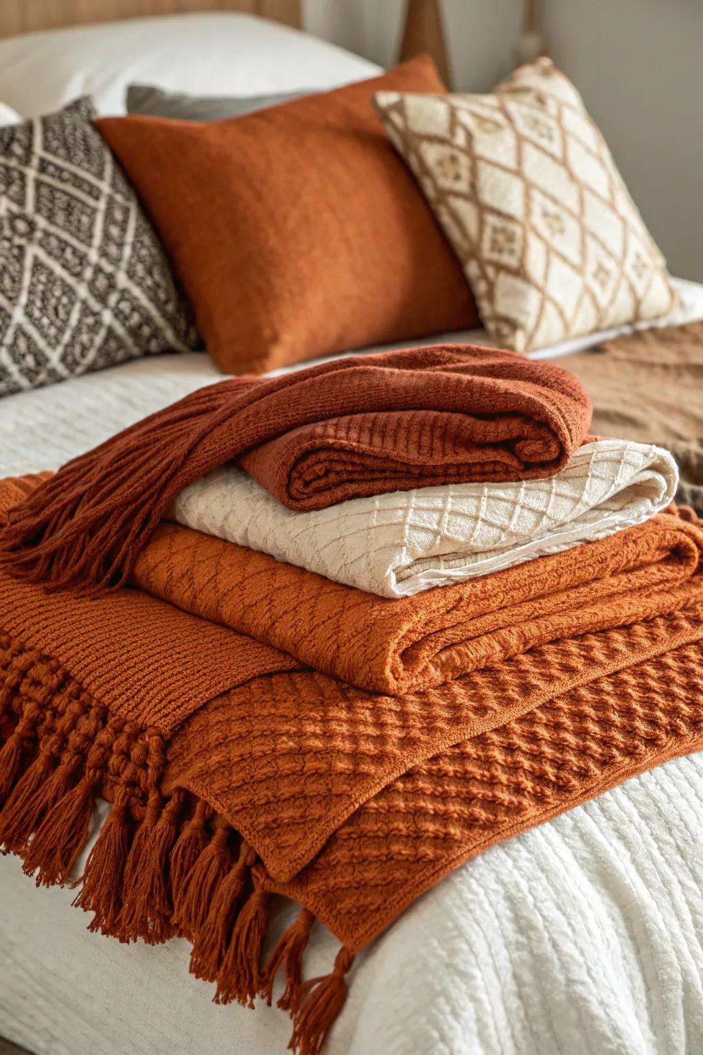 Textured layers adding deepness and comfort.