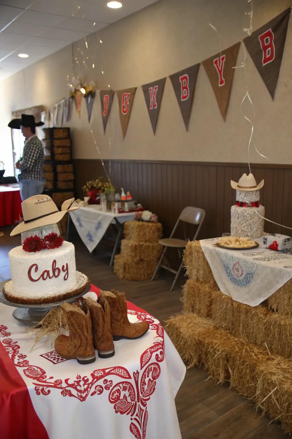 A rustic western-themed baby shower, delivering the excitement of the wild west