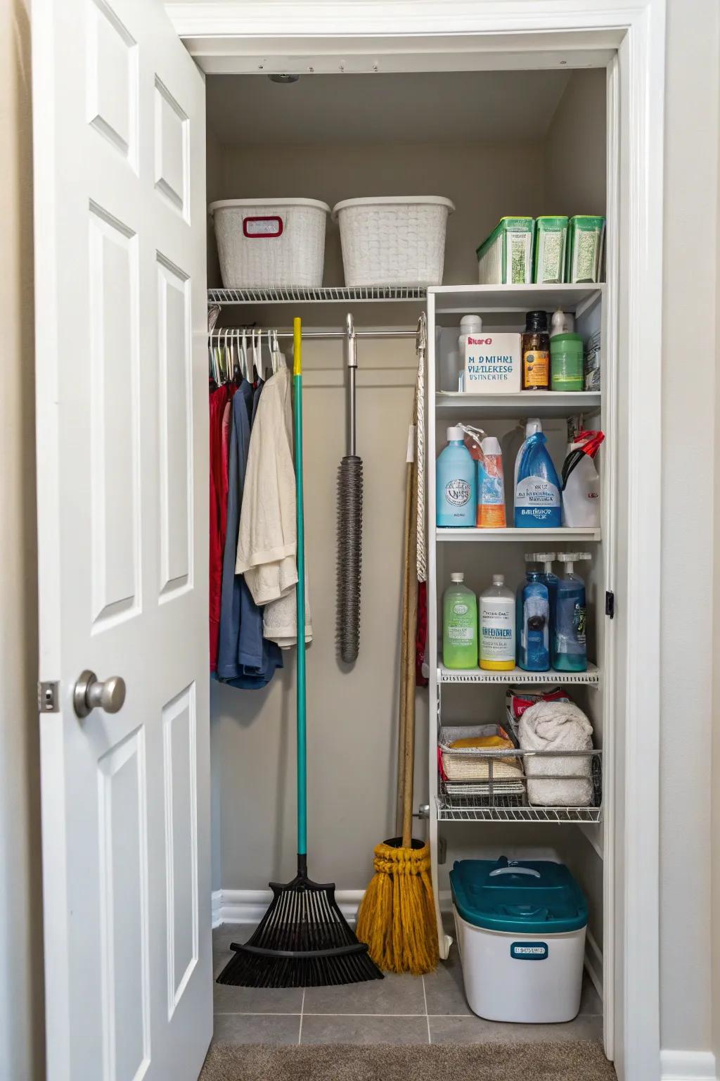 A utility closet that&rsquo;s both functional and visually appealing.