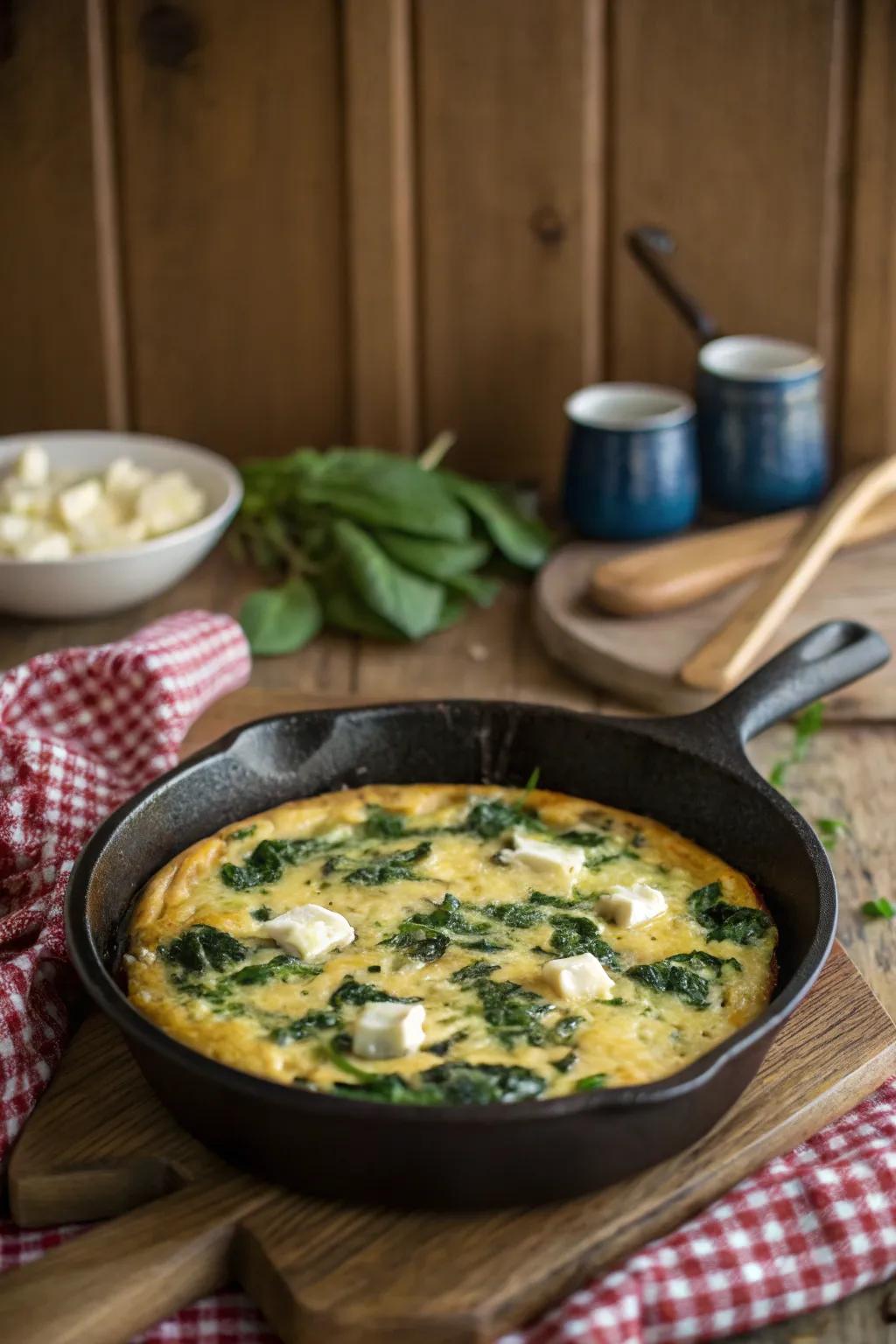 A savory egg bake ready to command the brunch spotlight.