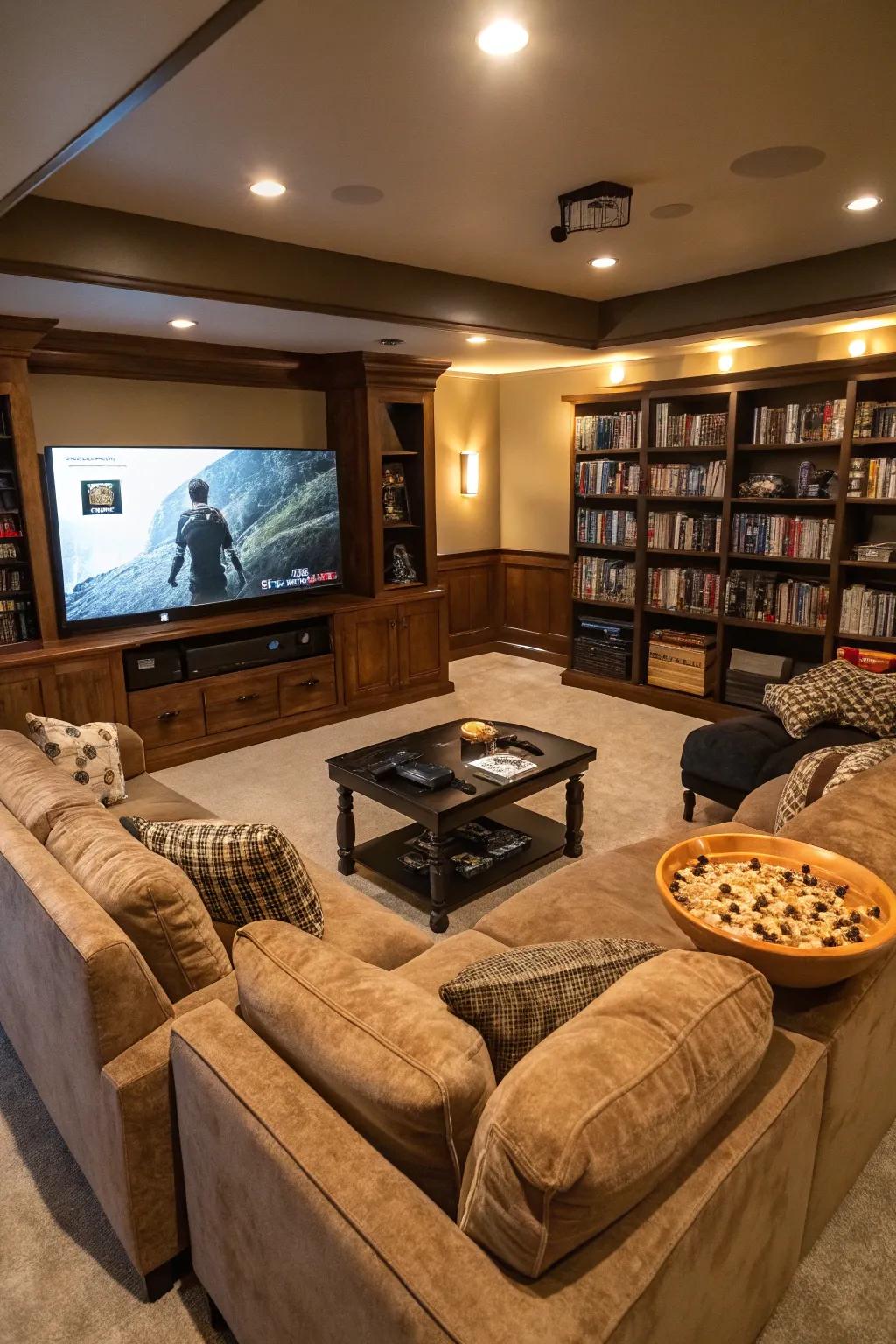Comfortable seating renders your game room pleasant and useful.