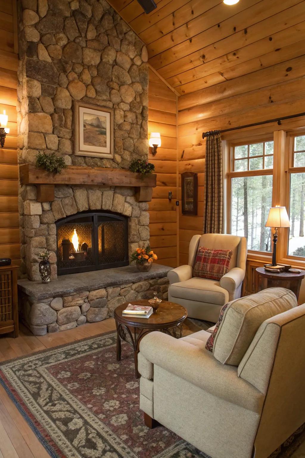Warm lighting and plush seating for ultimate coziness.