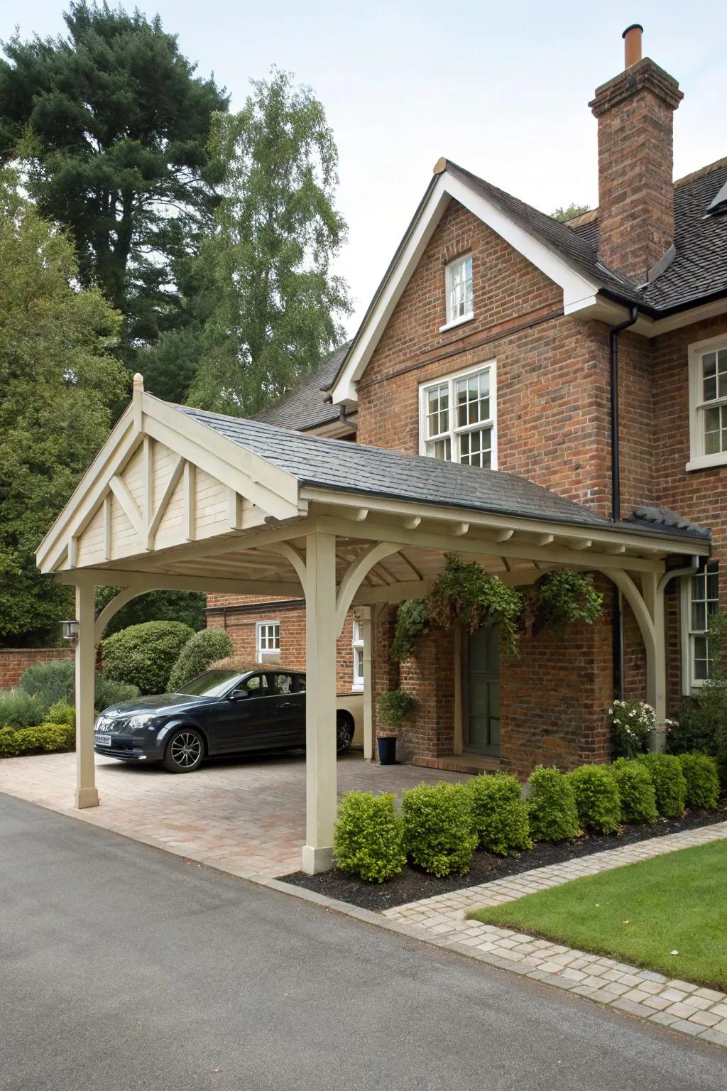 Classic carport blueprint radiating timeless charm.