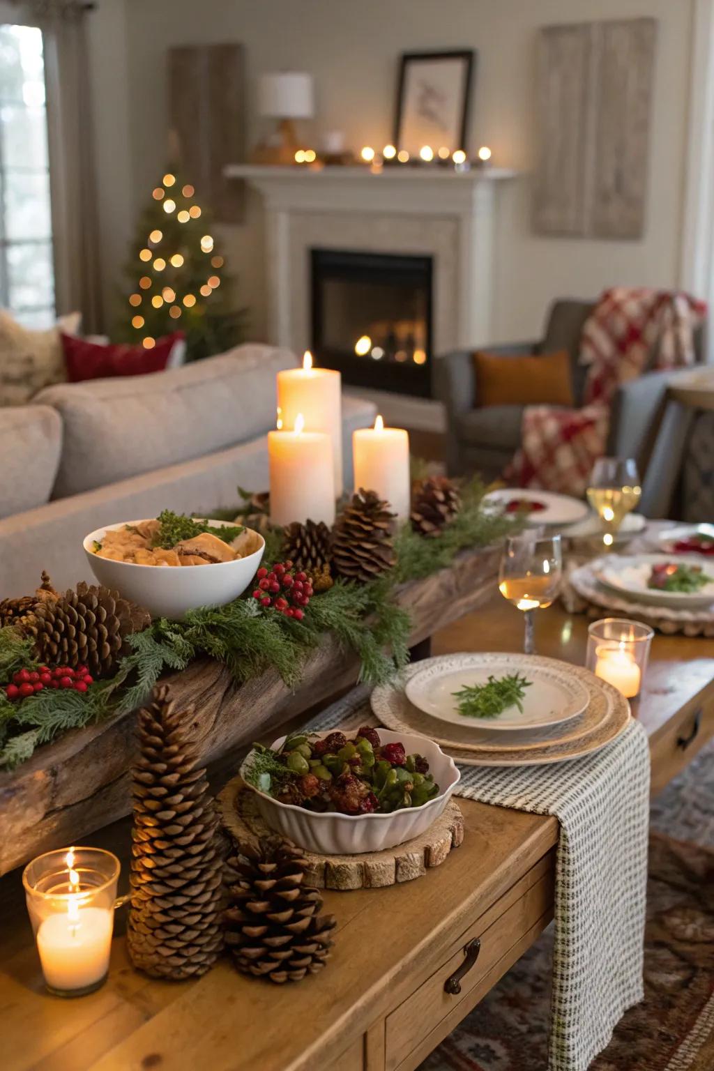 Seasonal ornamentation introduces a slice of the outdoors to your culinary presentation.