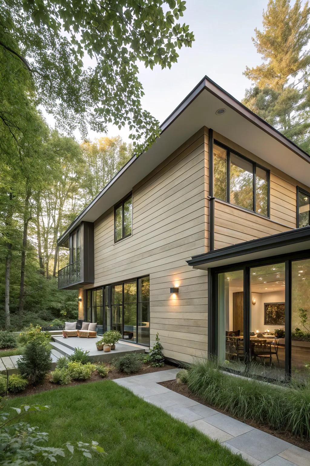 Dura-Fiber siding mimics wood's charm while lowering the cost significantly.