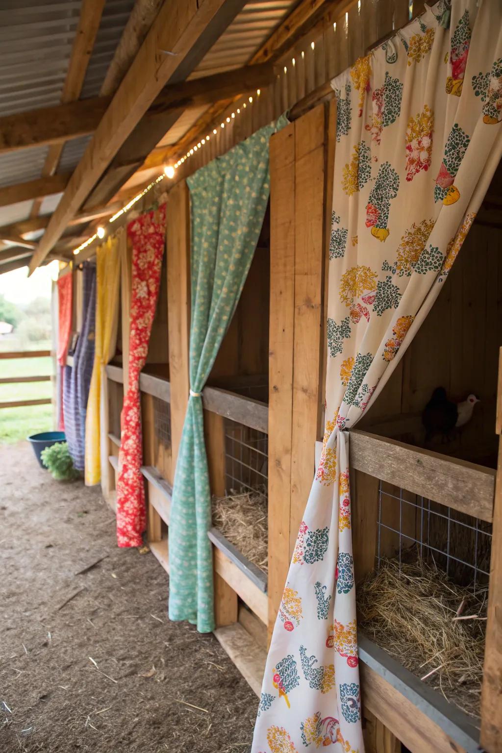 Drapes for laying areas supply seclusion and a dash of hue.