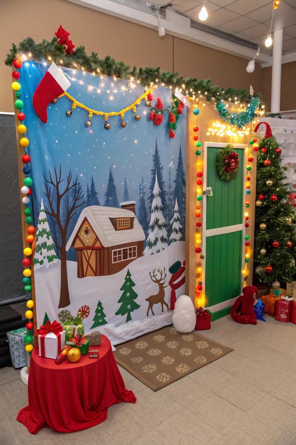 Construct a joyful photo booth area to capture delightful moments.