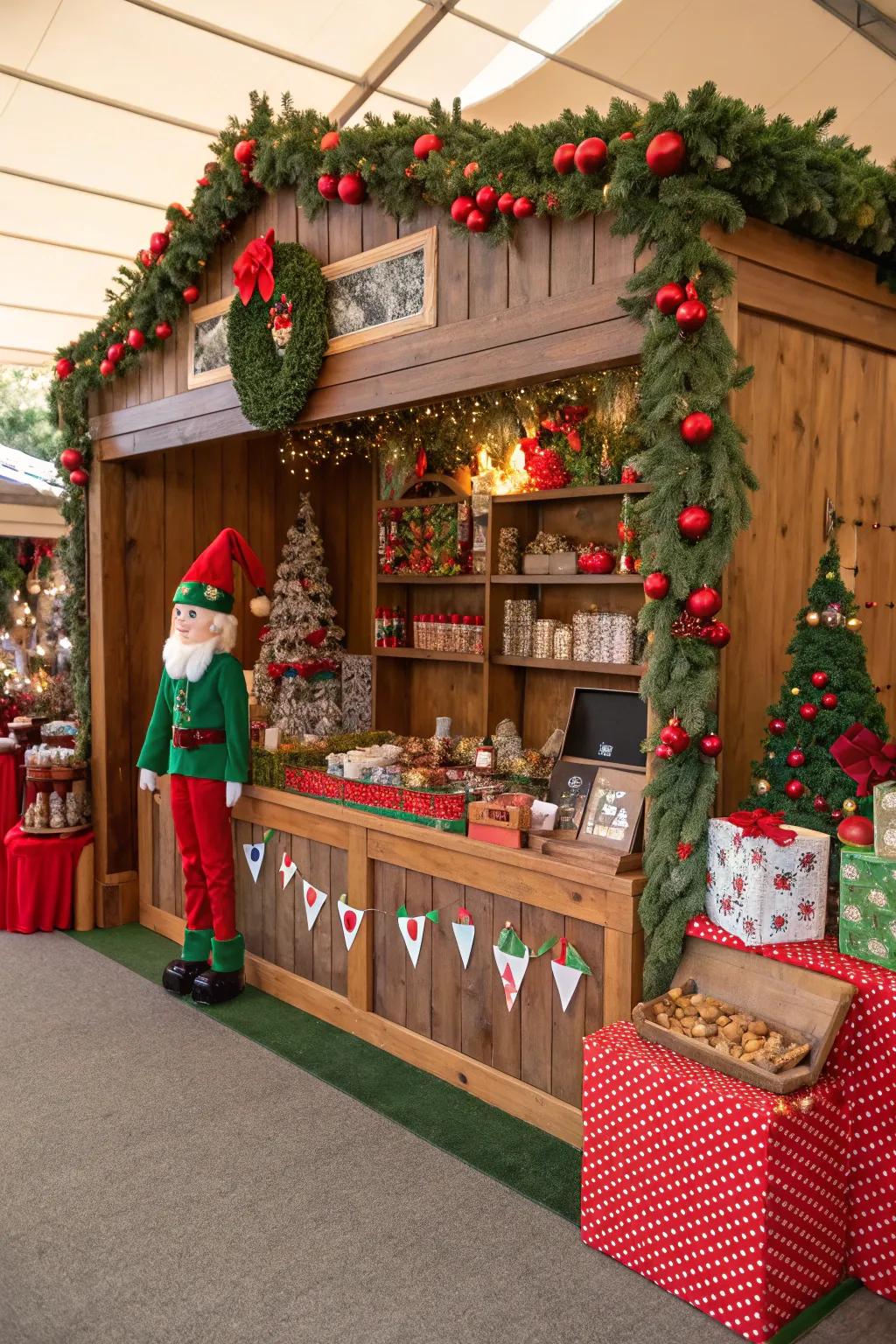 Father Christmas' domain theme infuses a jovial charm into the marketplace.