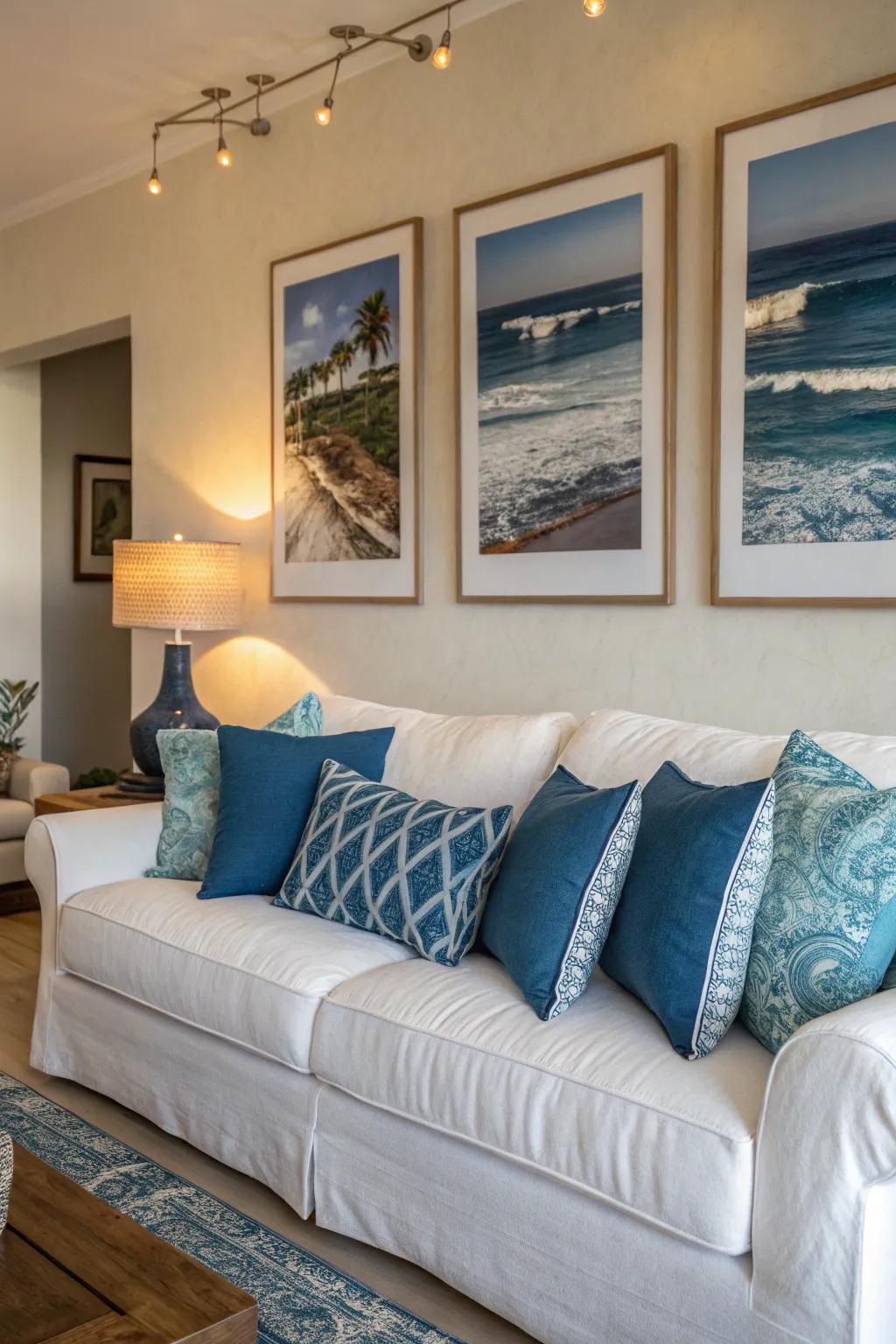 Ocean-inspired colors bring a refreshing coastal touch.