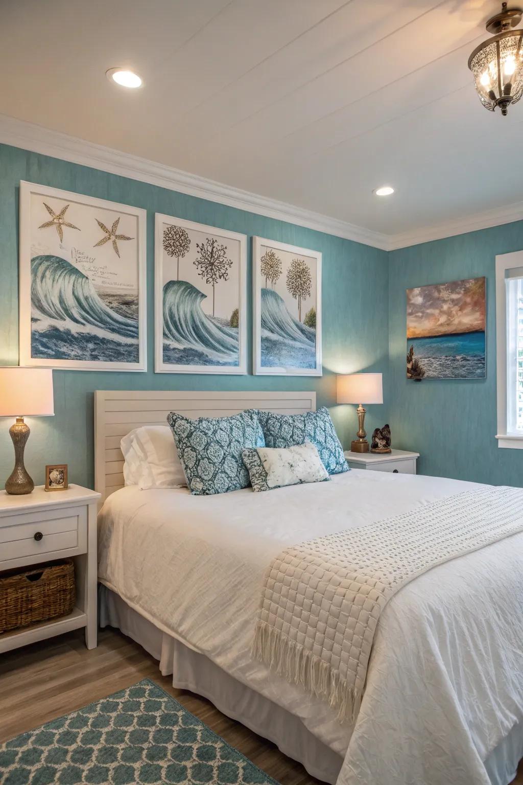 Immerse yourself in the depth of ocean blue for an impressive focal point.