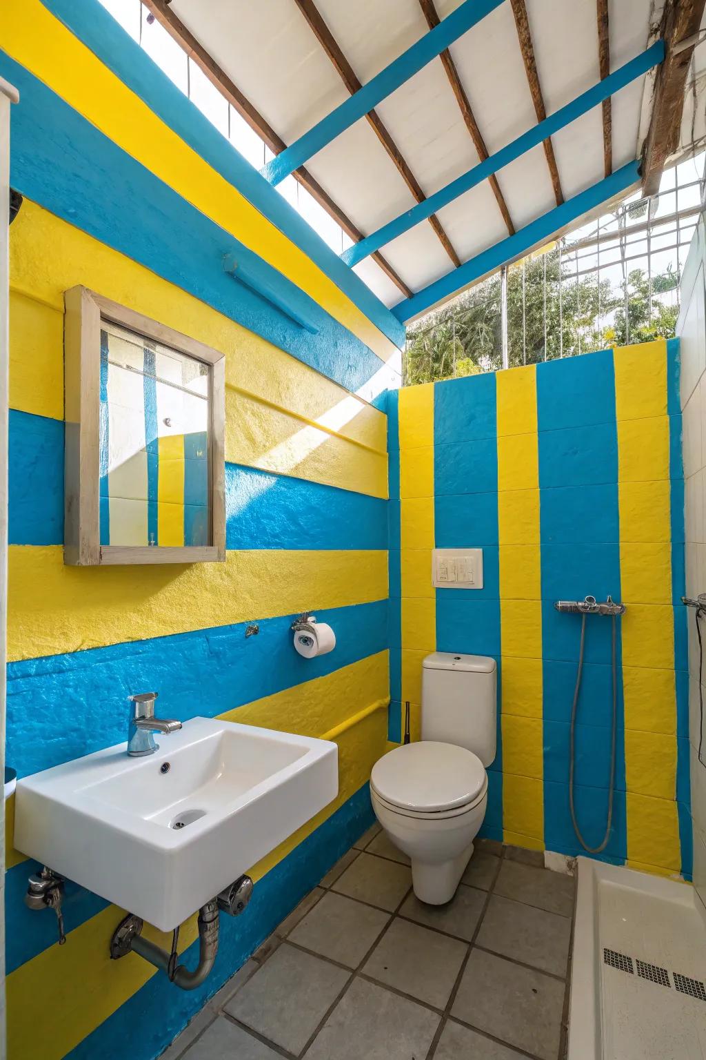 Walls adorned with colors, like a vibrant masterpiece.