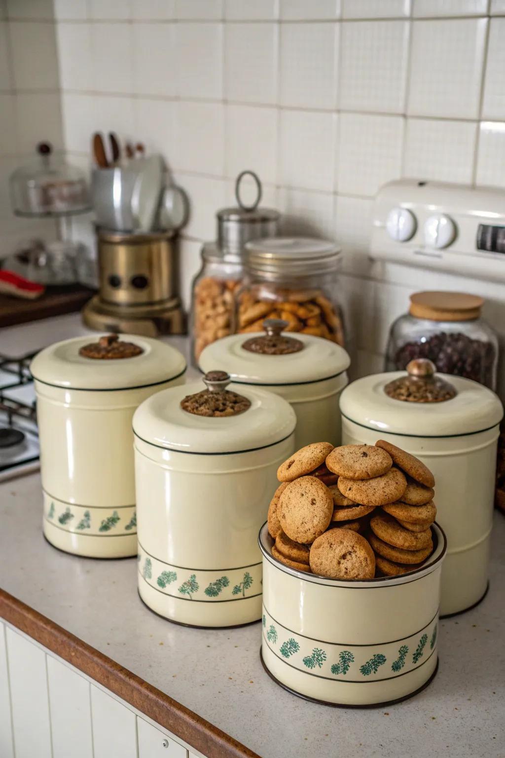 Achieve a unified look with themed cookie jars.