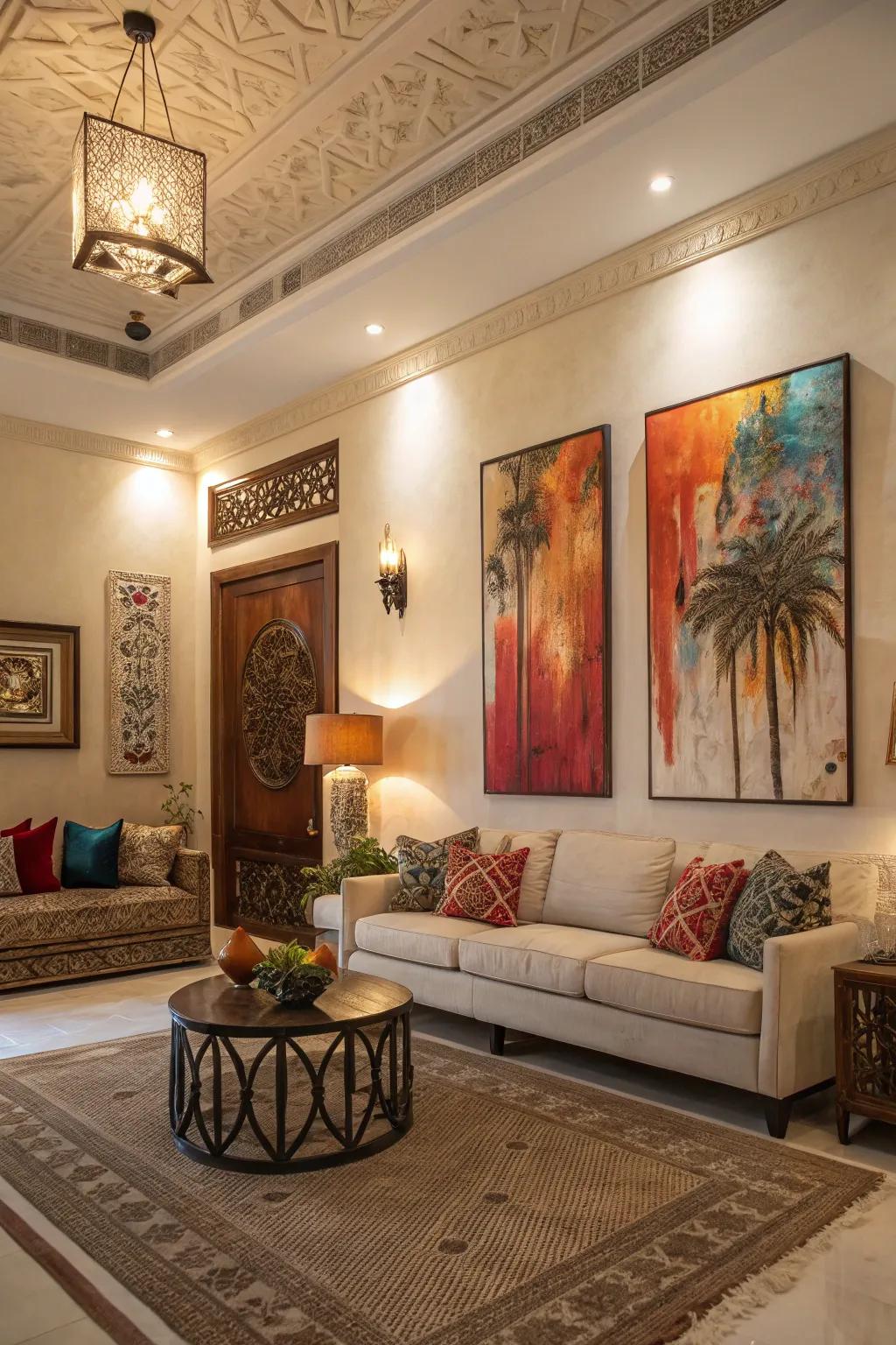 Wall art brings character and style to your living room.