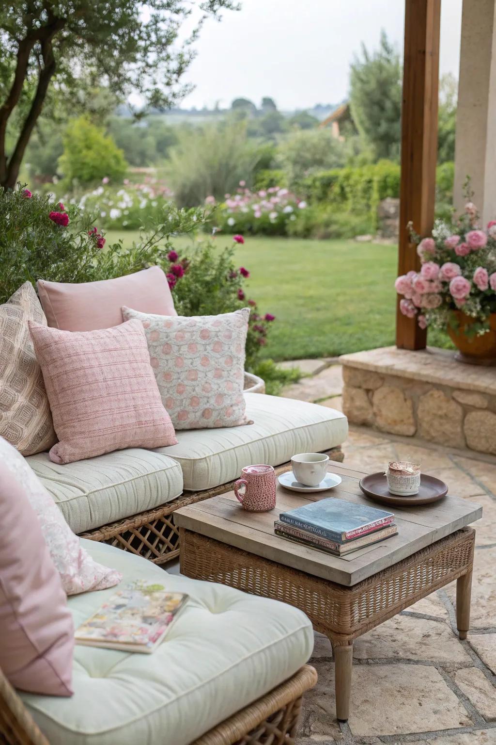 Comfy seating invites you to linger longer and truly enjoy.