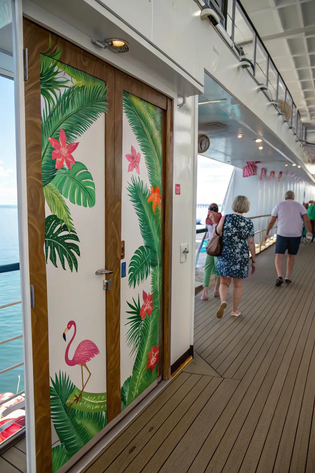 Transform your cruise door into an exotic island getaway.