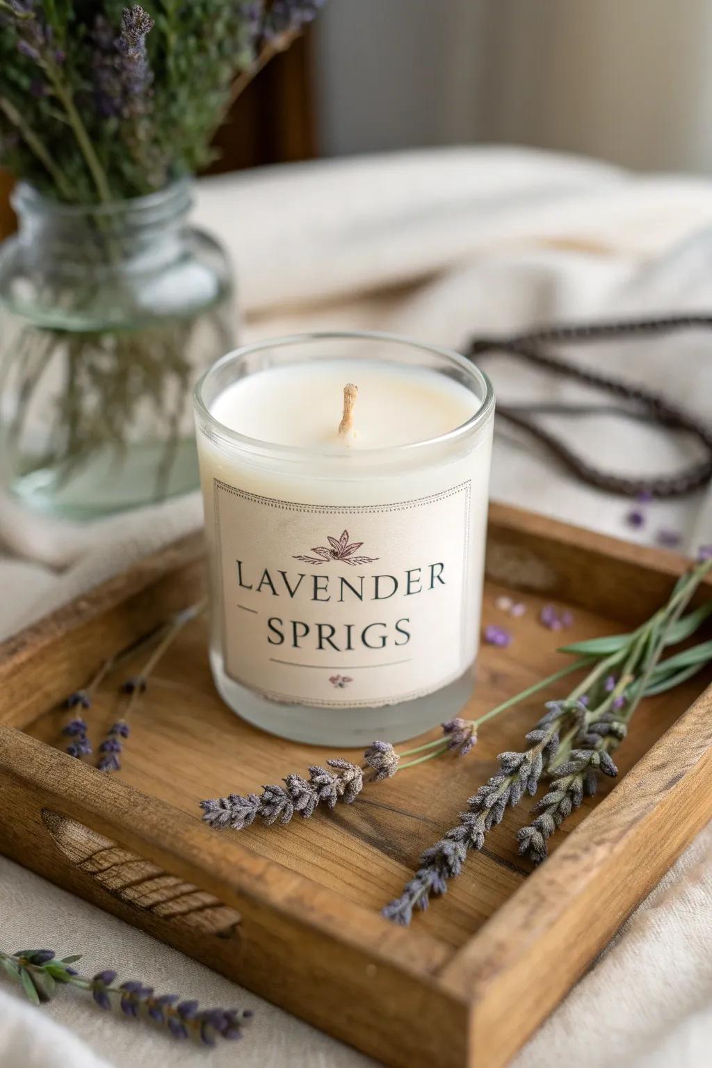 A soothing bespoke candle with a personal feel.