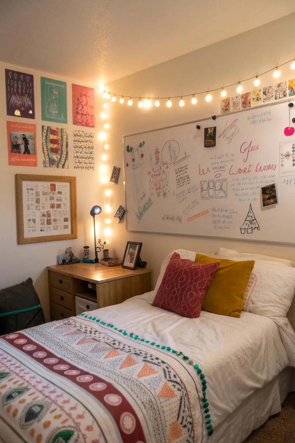 Illuminate your room with a burst of color through the use of vibrant markers.