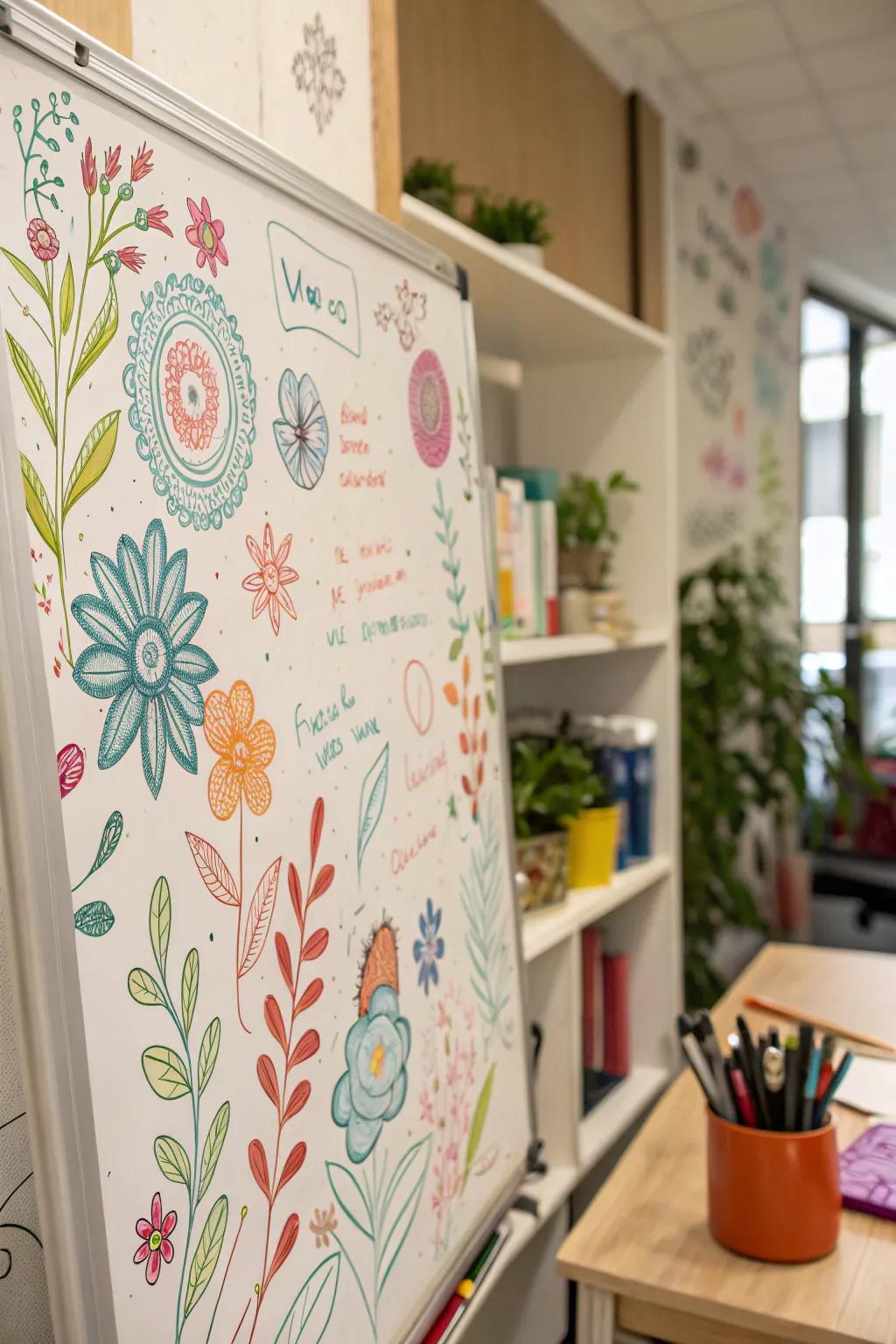 Let your creativity unfold with artistic doodles.