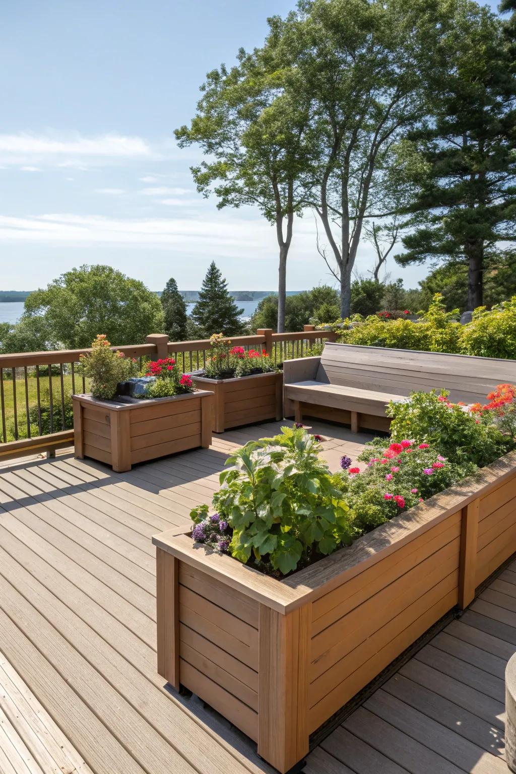 A cohesive deck design showcasing matched components.