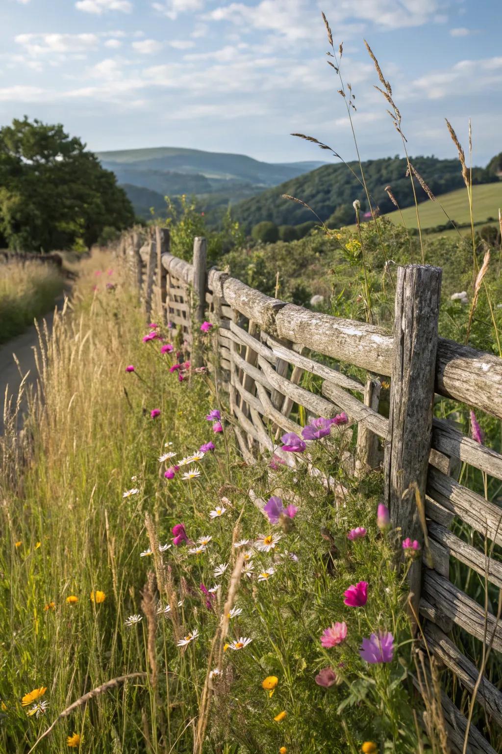The basket weave aesthetic infuses rustic allure into any garden.
