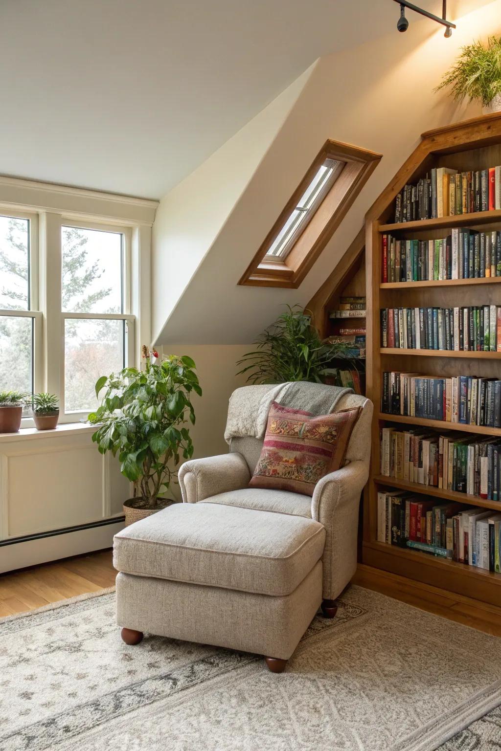 A reading sanctuary beckoning you to lose yourself in tales.
