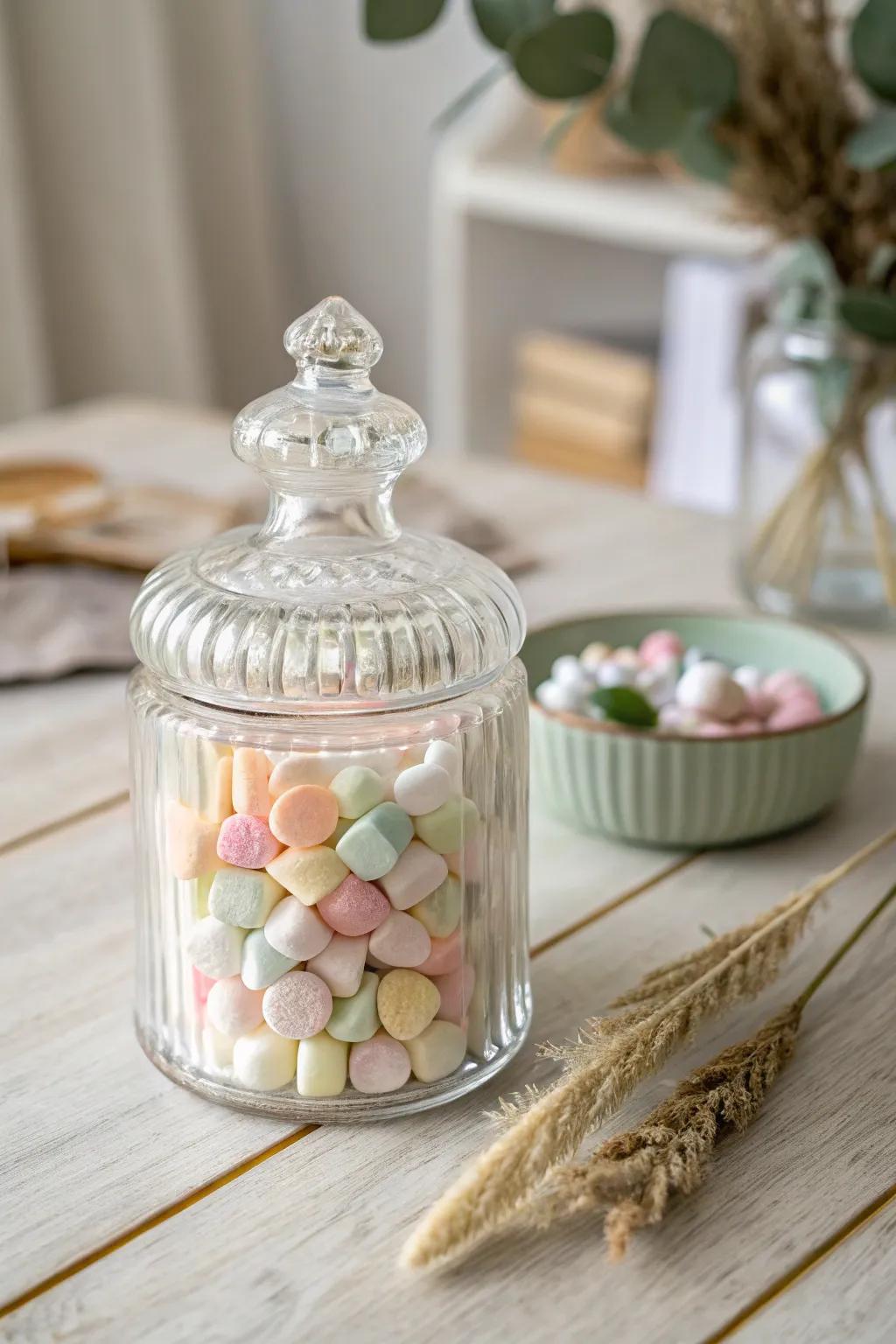 Change your candy display with the sophistication of vintage-inspired vessels.