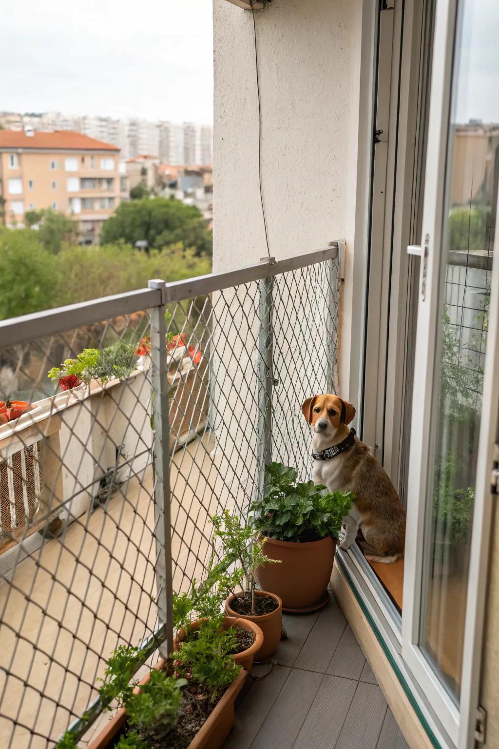 Animal-protected barriers bring security while preserving the open view.