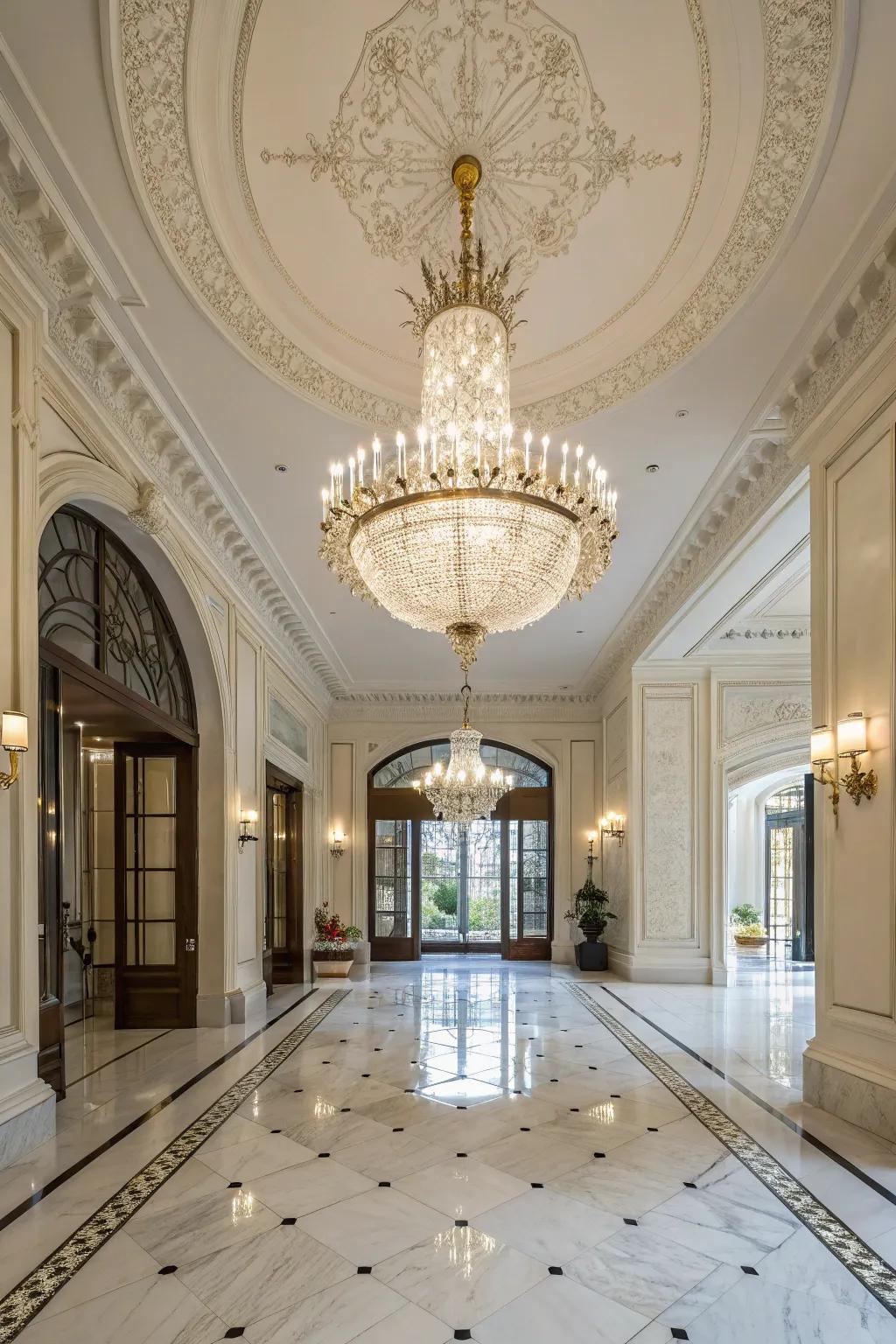 A grand entrance that radiates luxury and refinement.